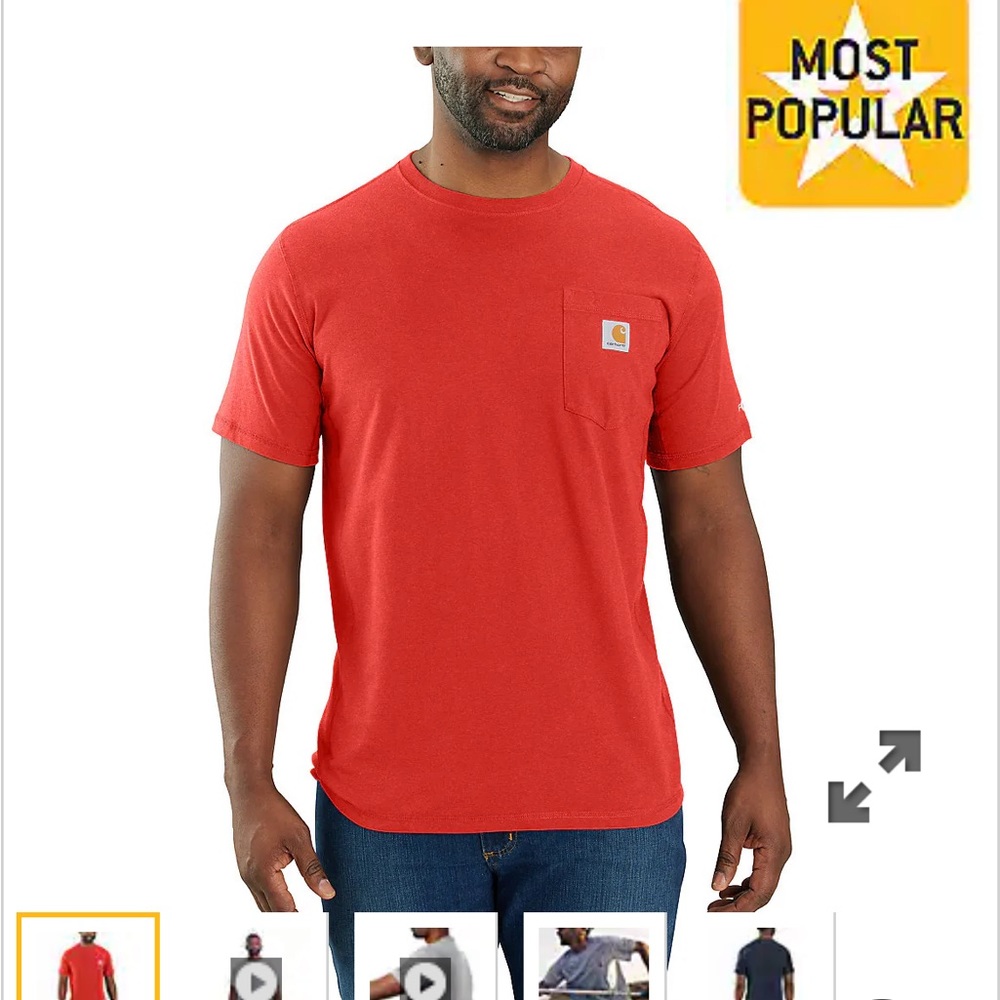 Carhart Force Relaxed Fit, small, red